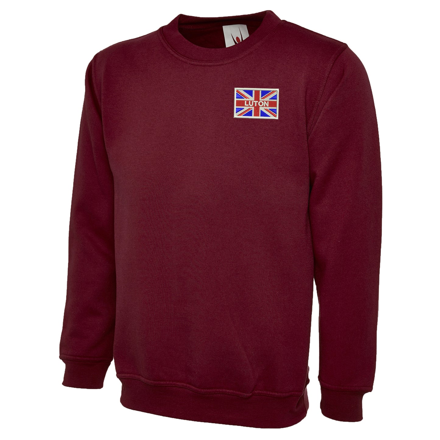 Luton Coloured Union Jack Embroidered Classic Sweatshirt