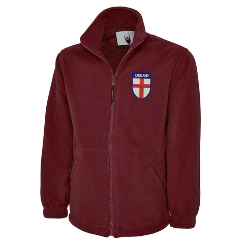 Flag of England Shield Embroidered Premium Fleece