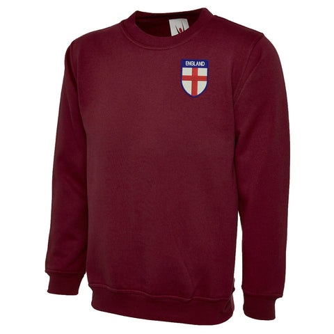 Flag of England Shield Embroidered Classic Sweatshirt