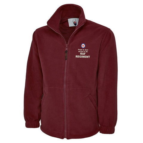 Proud to Have Served in The RAF Regiment Embroidered Premium Fleece