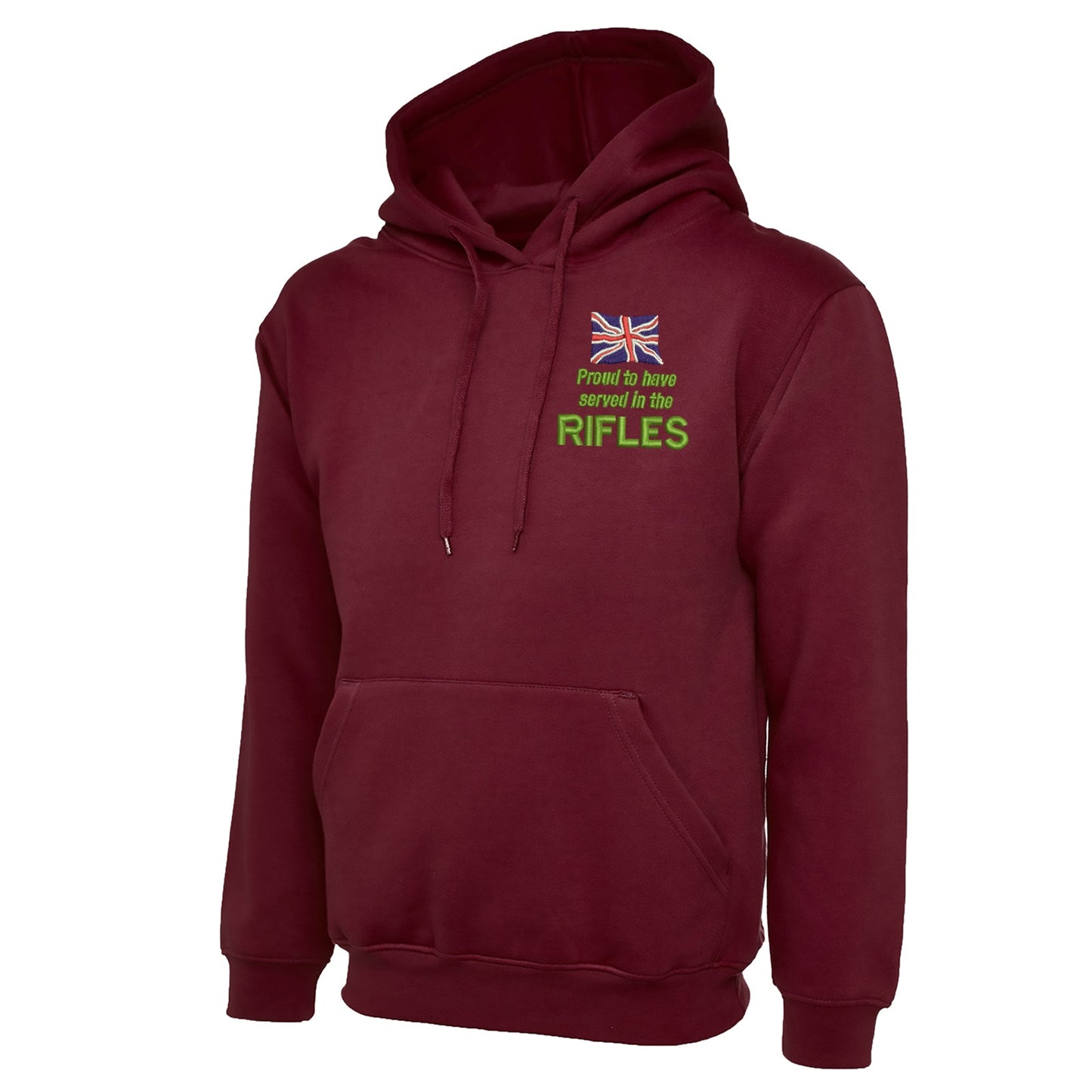 Proud to Have Served in The Rifles Embroidered Classic Hoodie