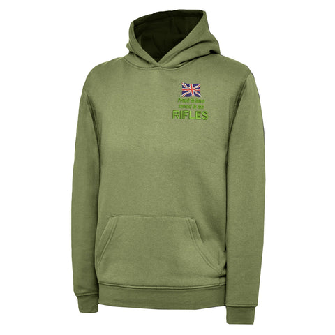 Proud to Have Served in The Rifles Embroidered Children's Hoodie