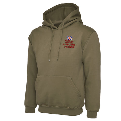 Proud to Have Served in The Airborne Forces Embroidered Classic Hoodie