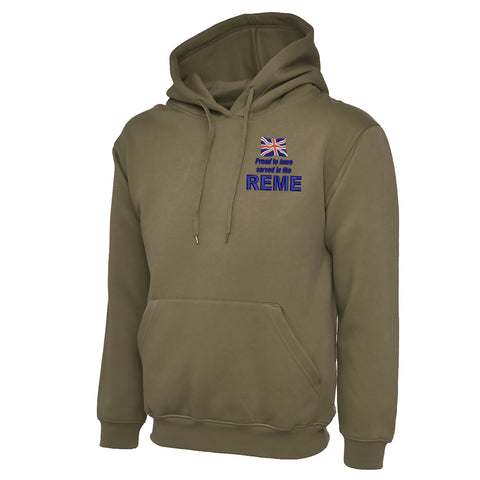 Proud to Have Served in The REME Embroidered Classic Hoodie