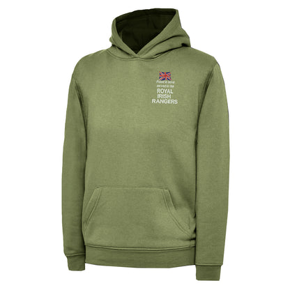 Proud to Have Served in The Royal Irish Rangers Embroidered Children's Hoodie