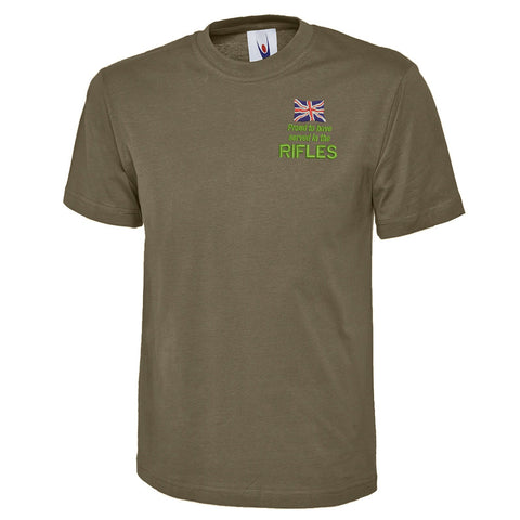 Proud to Have Served in The Rifles Embroidered Classic T-Shirt