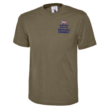 Proud to Have Served in The Middlesex Regiment Embroidered Classic T-Shirt