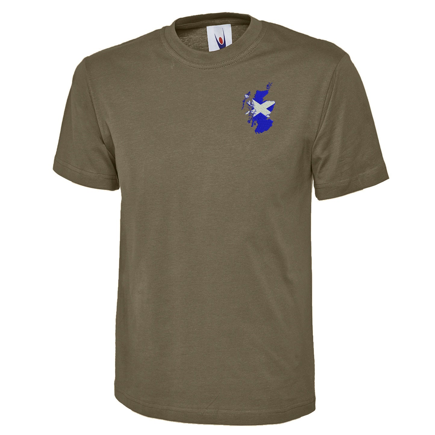 Scotland Flag Map Embroidered Classic T-Shirt