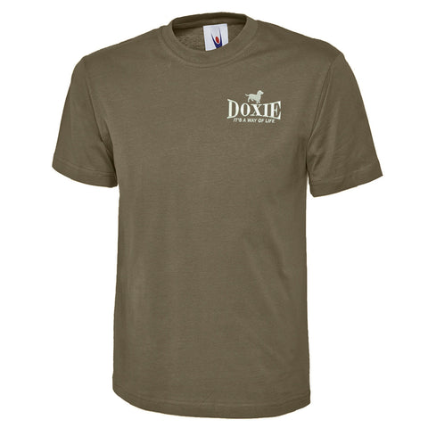 Doxie It's a Way of Life Embroidered Classic T-Shirt