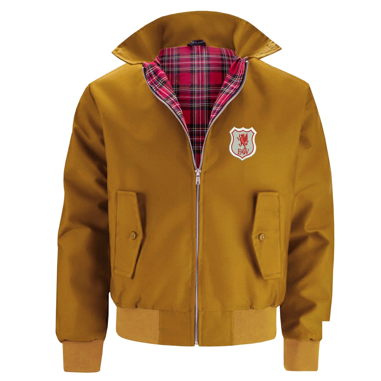 Retro Wales 1926 Embroidered Classic Harrington Jacket