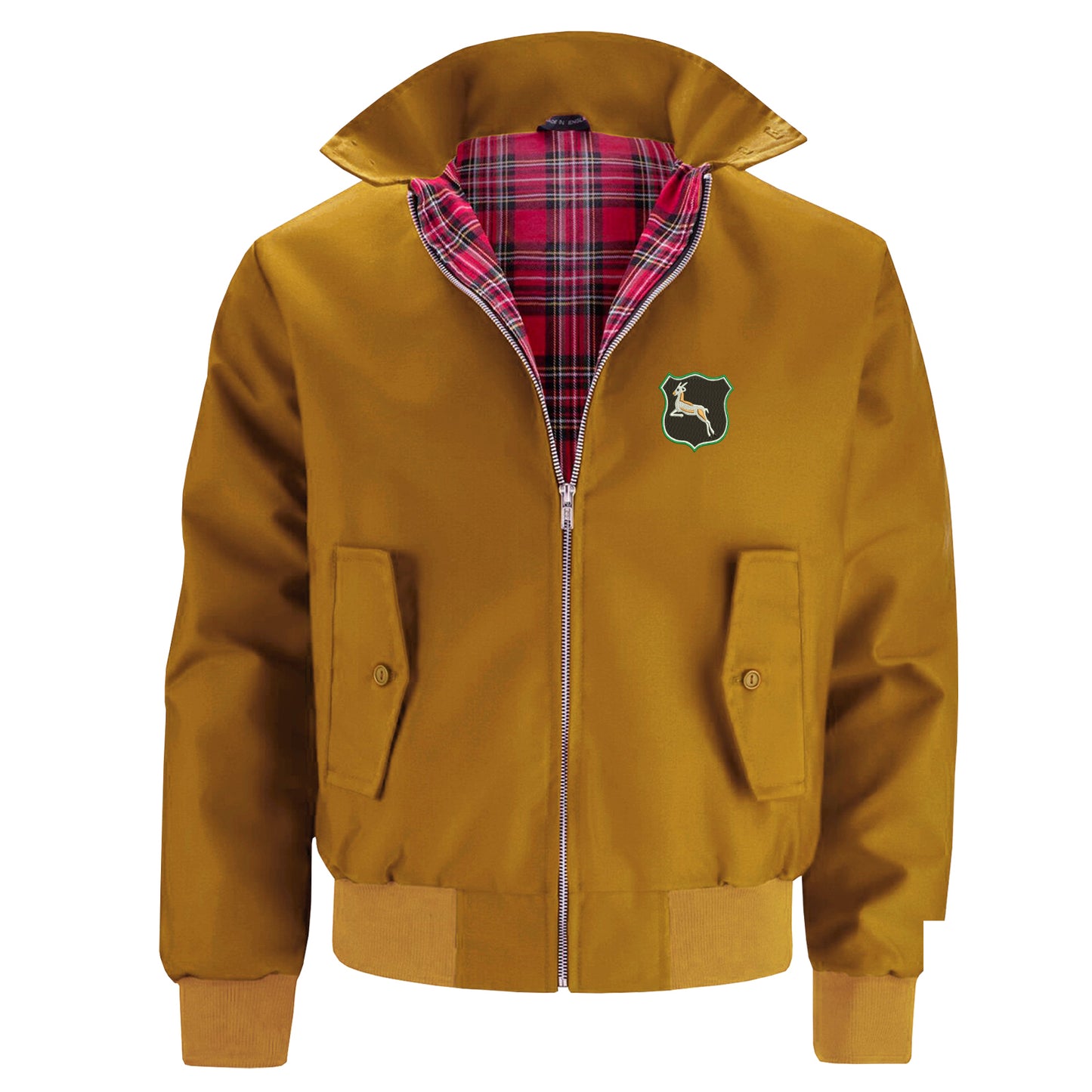 Retro South Africa Rugby Embroidered Classic Harrington Jacket