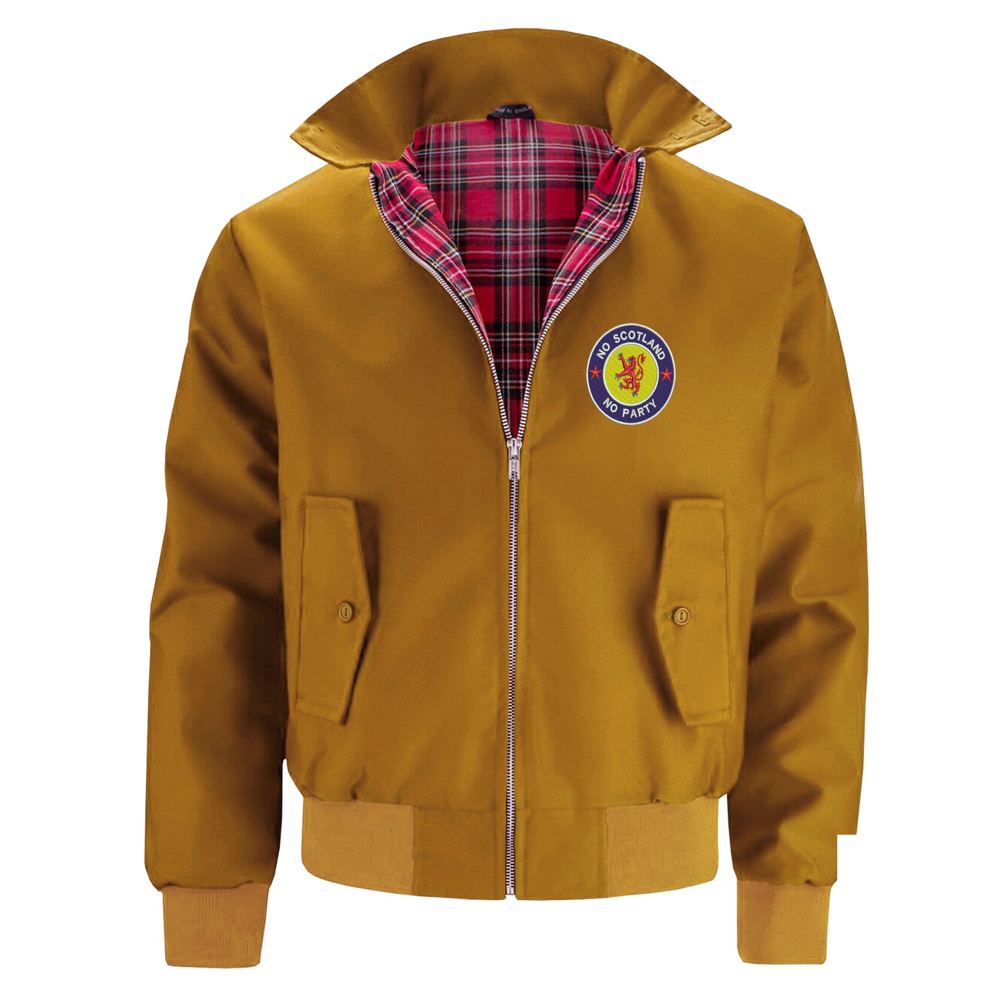 No Scotland No Party Embroidered Classic Harrington Jacket