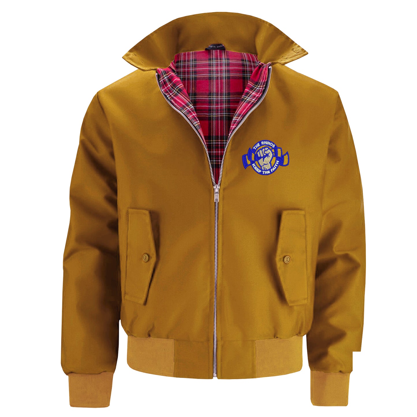 The Rhinos Keep The Faith Embroidered Classic Harrington Jacket