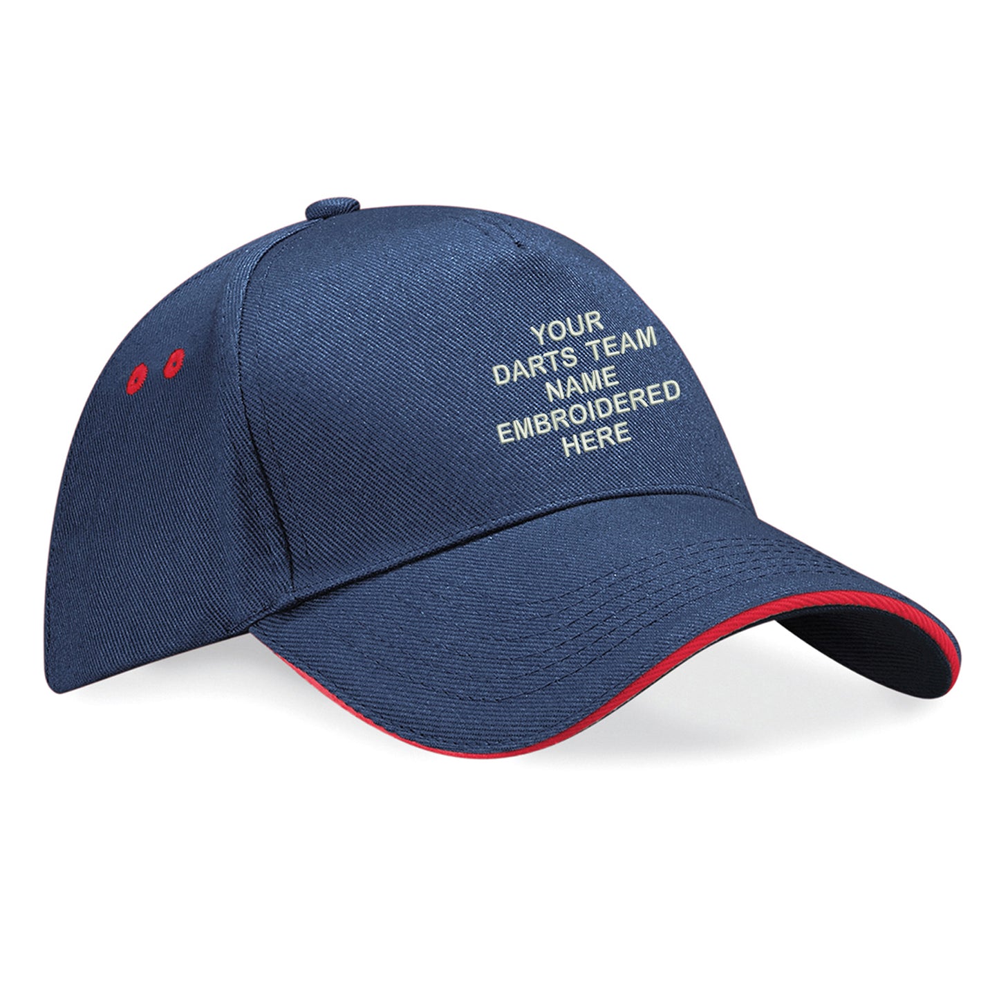 Personalised Darts Team Embroidered Baseball Cap