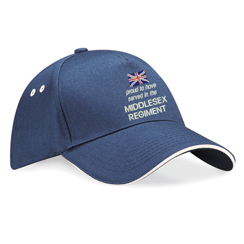 Proud to Have Served in The Middlesex Regiment Embroidered Baseball Cap
