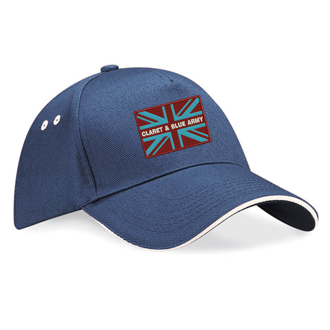 Claret & Blue Army Coloured Union Jack Cap