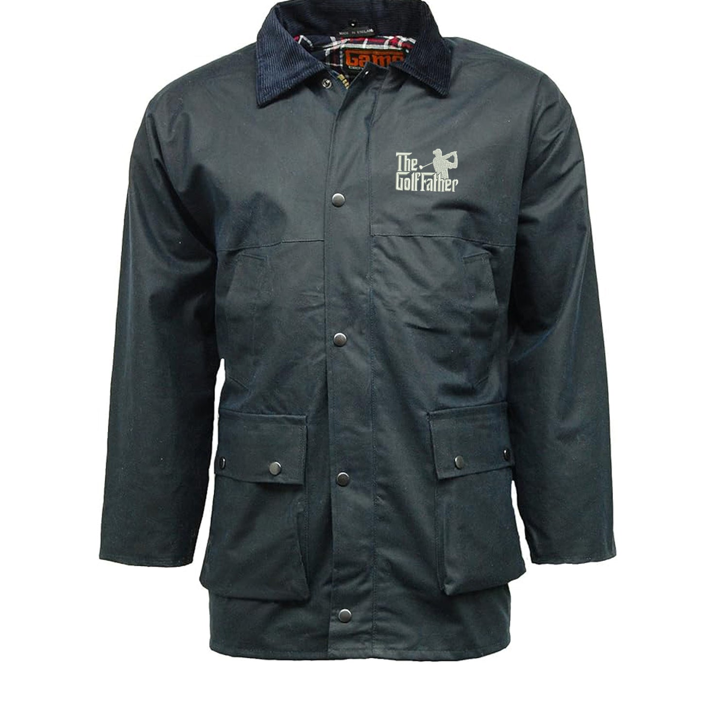 The Golf Father Embroidered Padded Wax Jacket