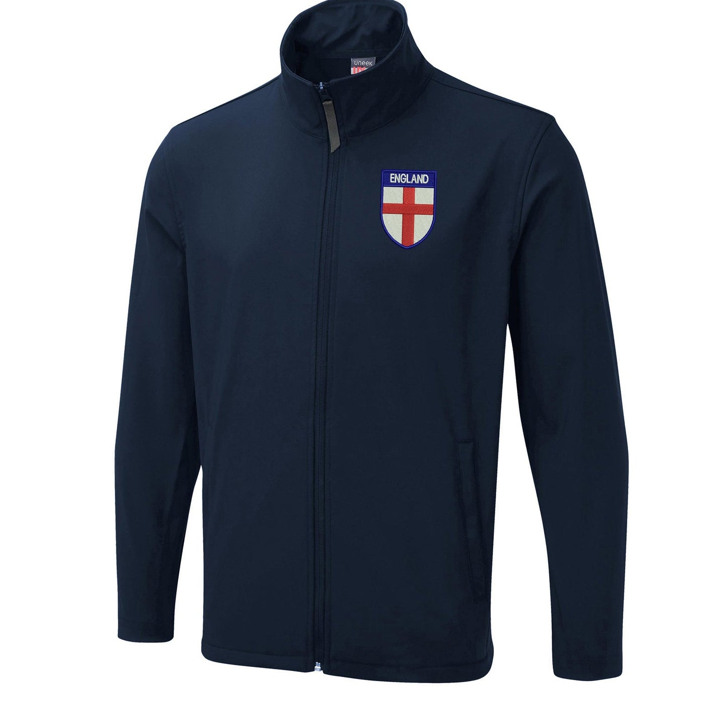 Flag of England Shield Embroidered Lightweight Soft Shell Jacket