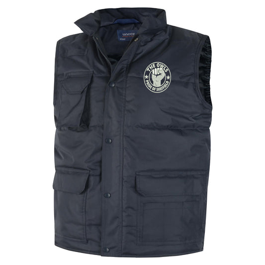 The Owls Pride of Sheffield Embroidered Super Pro Body Warmer