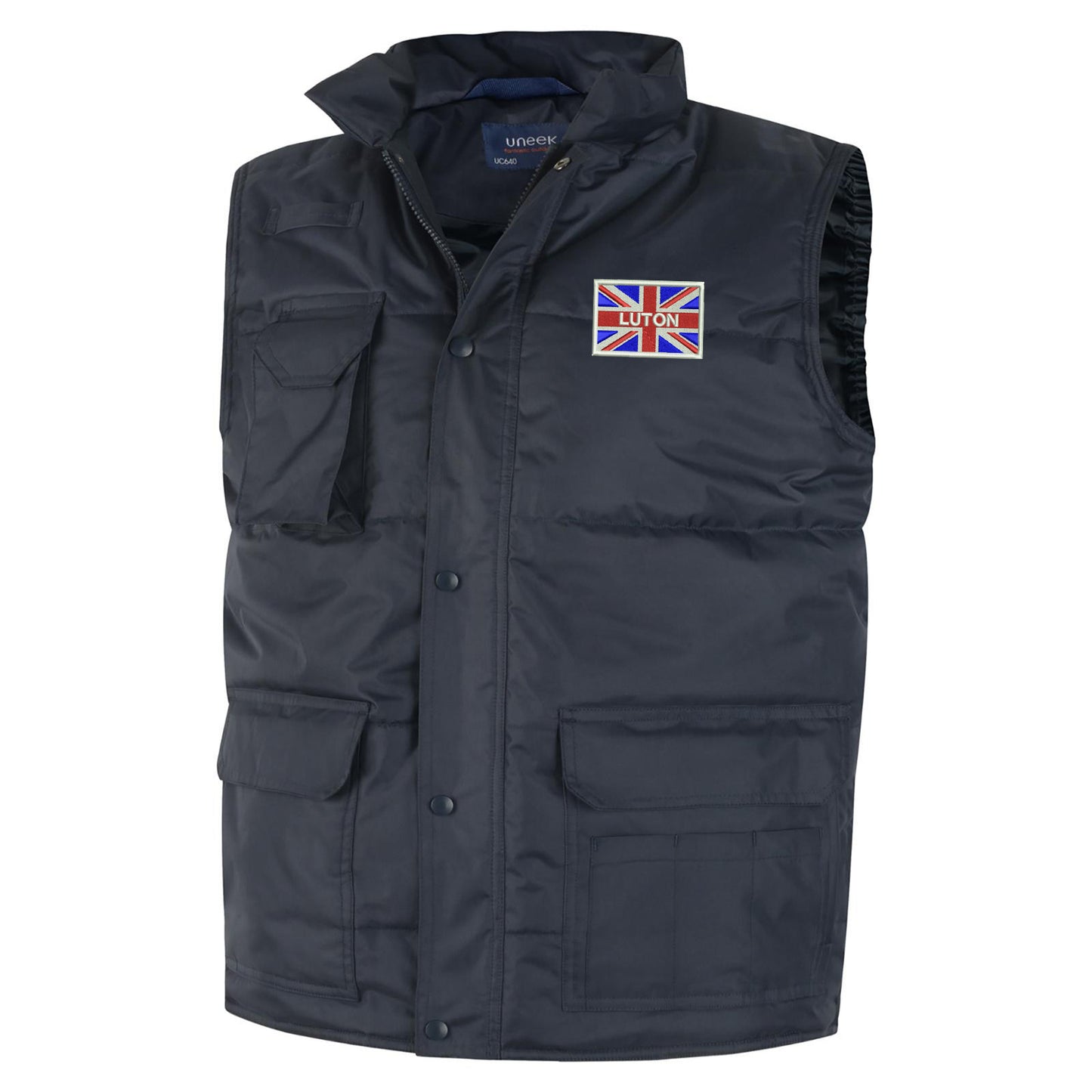 Luton Coloured Union Jack Embroidered Super Pro Body Warmer