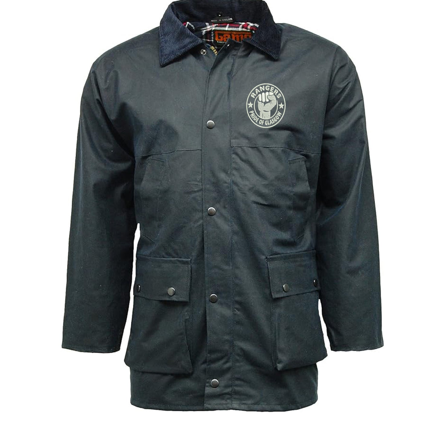 Rangers Pride of Glasgow Embroidered Padded Wax Jacket