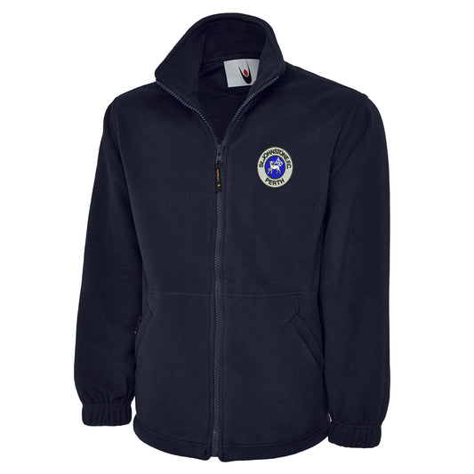 Retro St Johnstone 1980 Embroidered Premium Fleece - Navy Medium