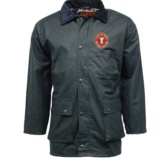 Retro Swindon Town Football League Cup Winners 1969 Embroidered Padded Wax Jacket