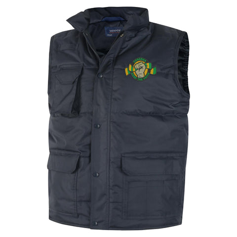 Canaries Keep The Faith Embroidered Super Pro Body Warmer