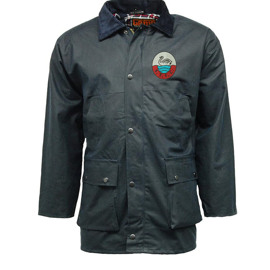 Retro Swansea 1960s Embroidered Padded Wax Jacket