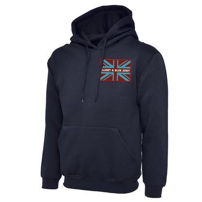 Claret & Blue Army Coloured Union Jack Hoodie