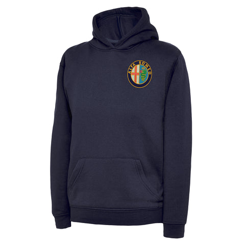 Alfa Romeo Golden Logo Embroidered Children's Hoodie