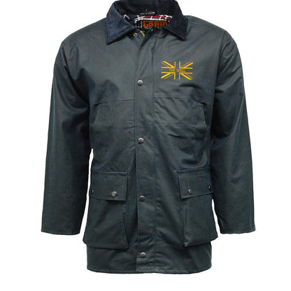 The Well Union Jack Padded Wax Jacket