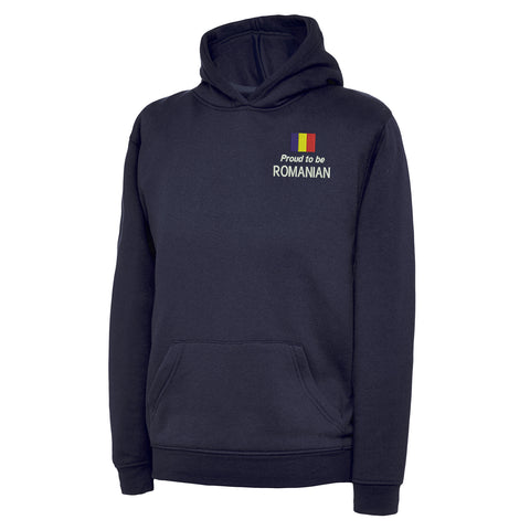 Proud to be Romanian Embroidered Children's Hoodie