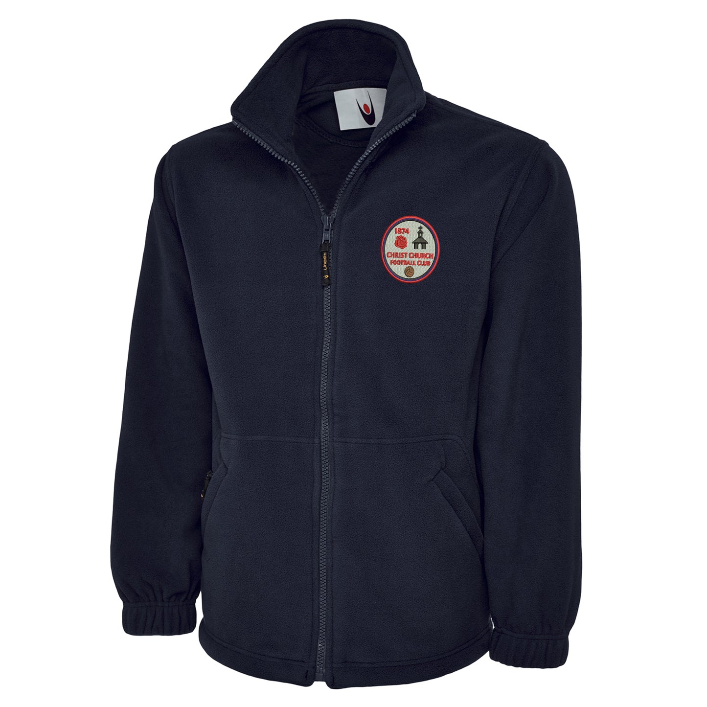 Retro Christ Church FC Embroidered Premium Fleece Jacket