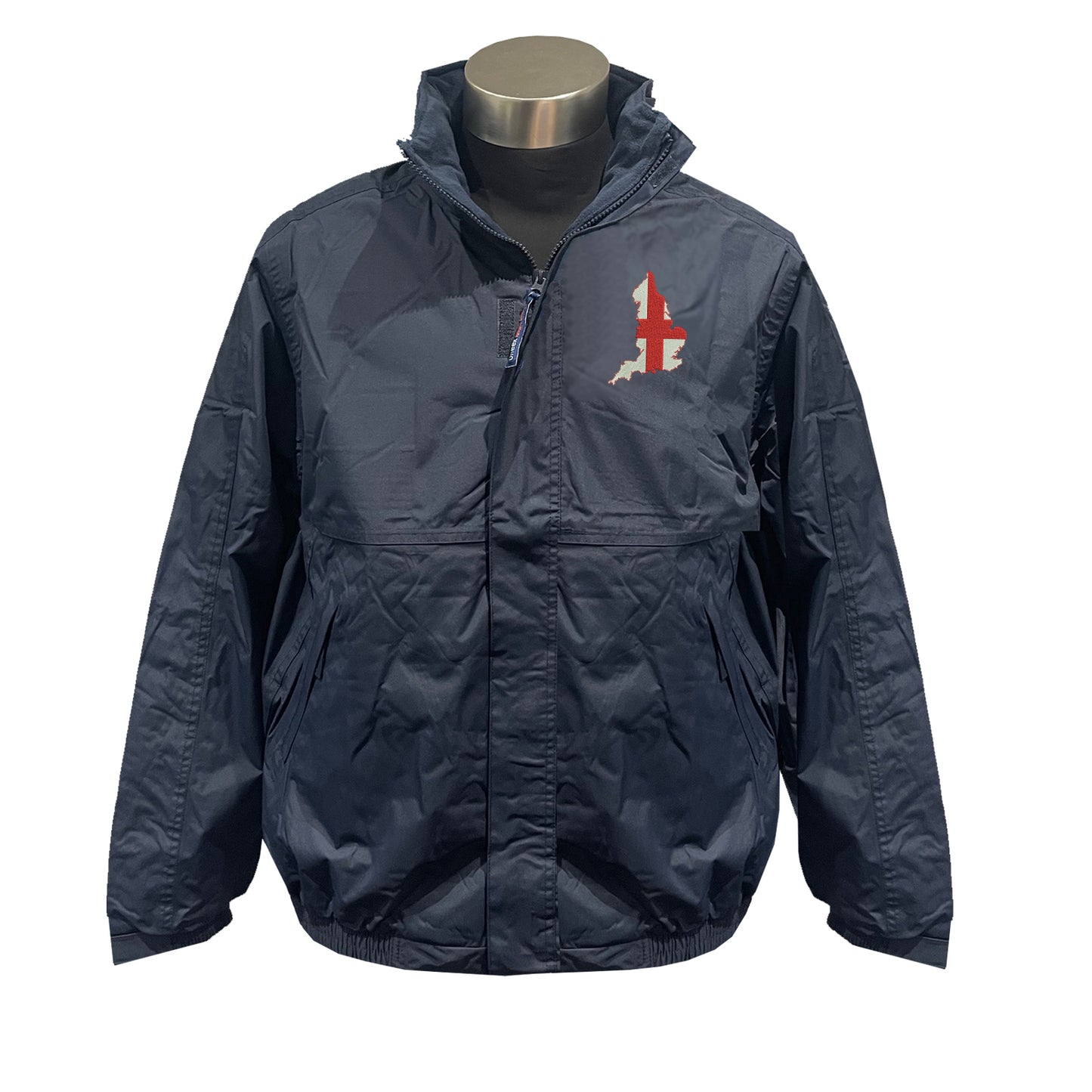 England Flag Map Embroidered Premium Outdoor Jacket