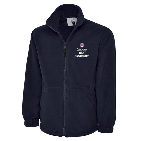 Proud to Have Served in The RAF Regiment Embroidered Premium Fleece