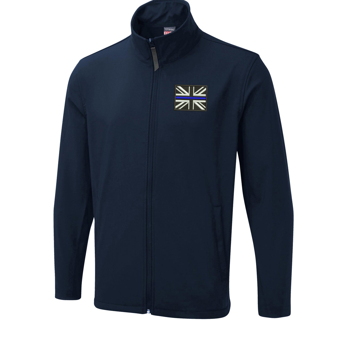 Thin Blue Line Union Jack Embroidered Lightweight Soft Shell Jacket