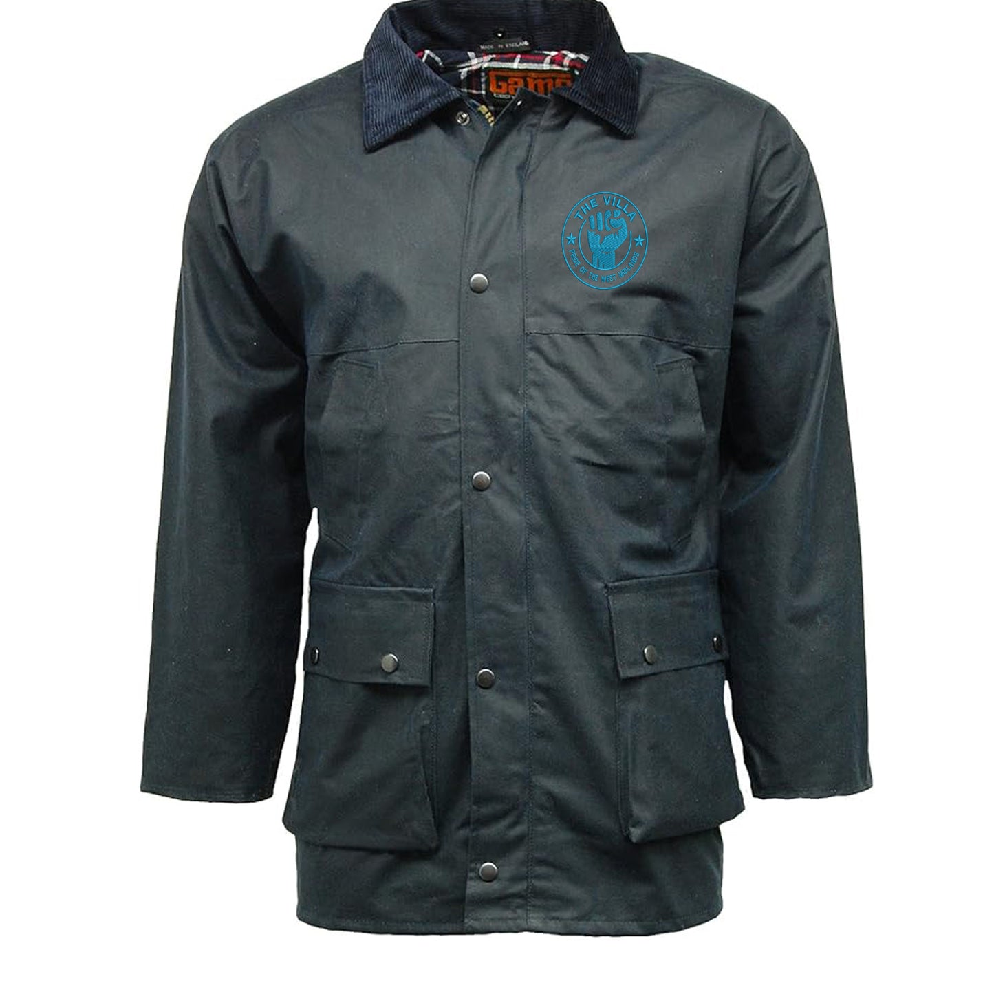 The Villa Pride of The West Midlands Embroidered Padded Wax Jacket