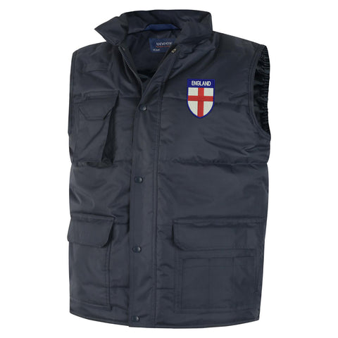 Flag of England Shield Embroidered Super Pro Body Warmer