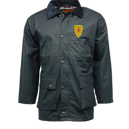 Retro Scotland 1879 Embroidered Padded Wax Jacket