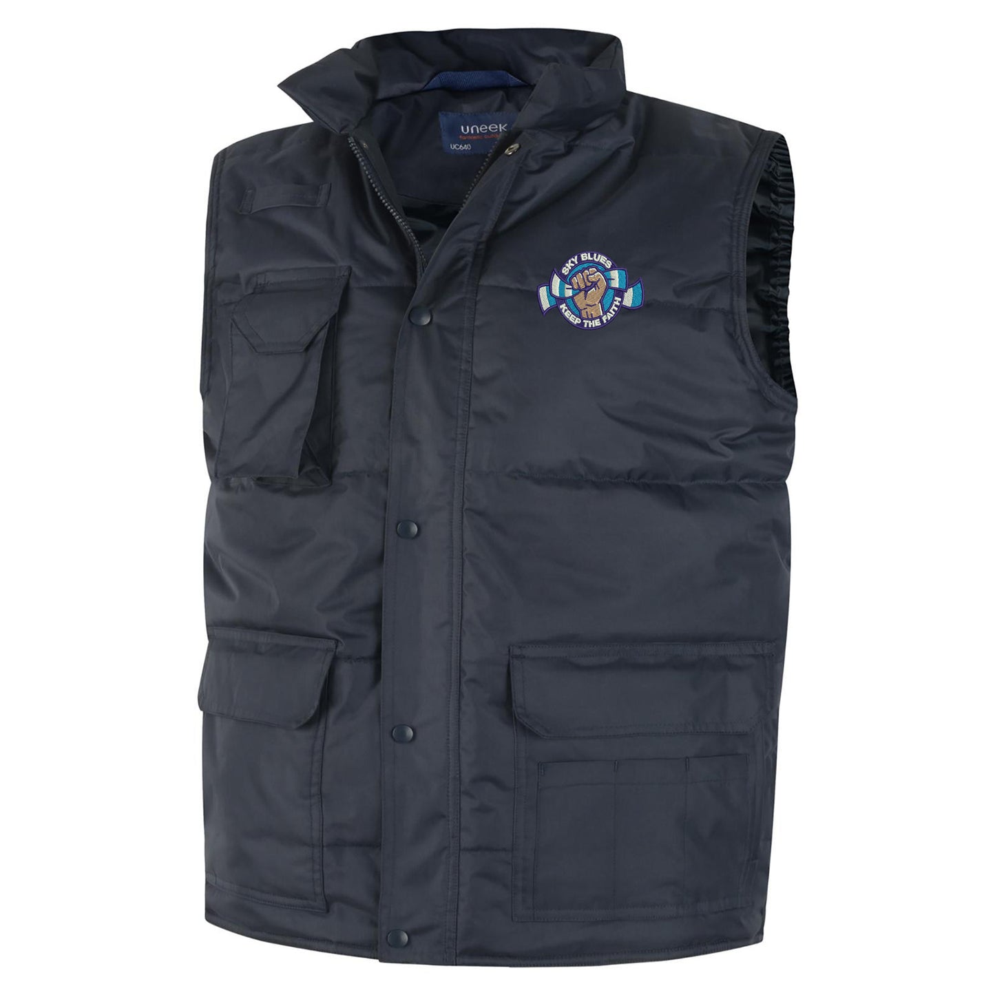 Sky Blues Keep The Faith Super Pro Body Warmer