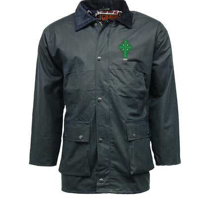 Retro Celtic 1888 Embroidered Padded Wax Jacket