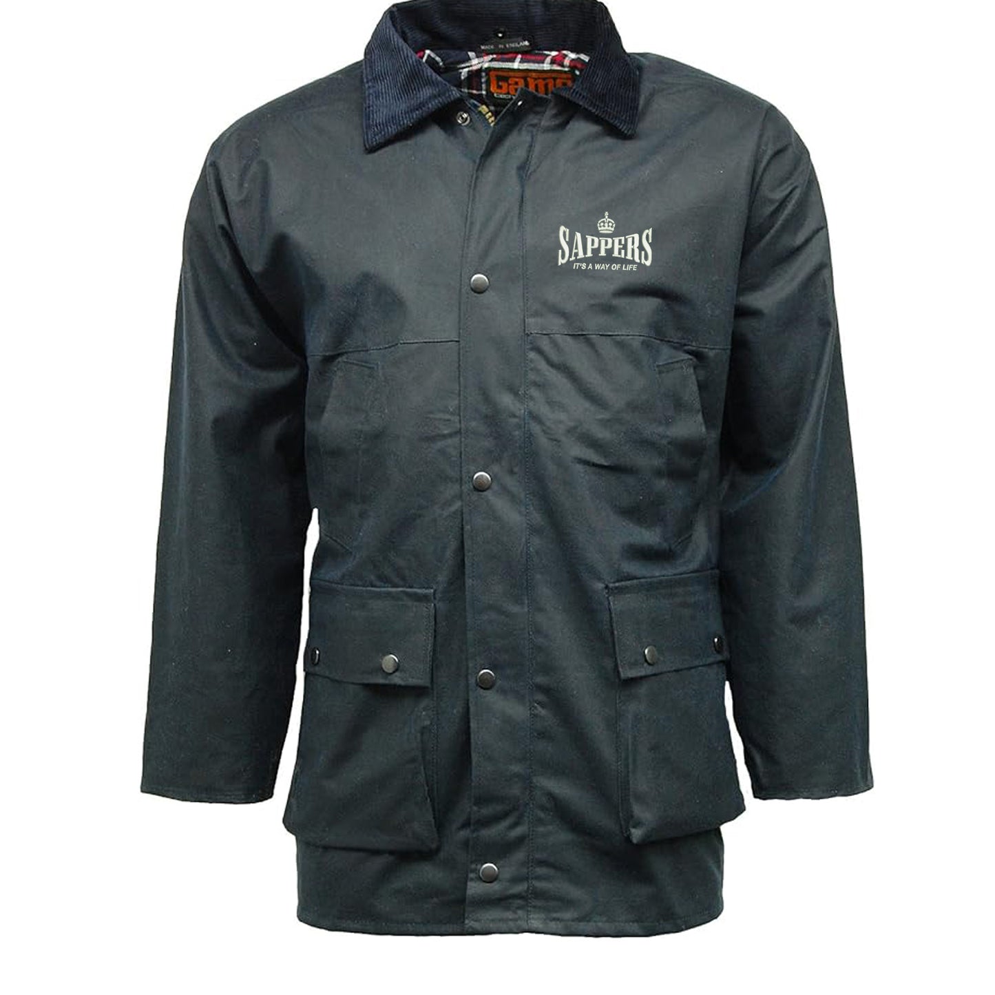 Sappers It's a Way of Life Embroidered Padded Wax Jacket