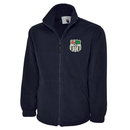 Retro Forest Green 1975 Embroidered Premium Fleece Jacket