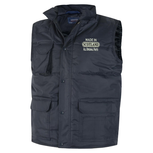 Made in Scotland All Original Parts Embroidered Super Pro Body Warmer