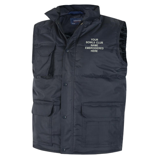 Personalised Bowls Club Bodywarmer