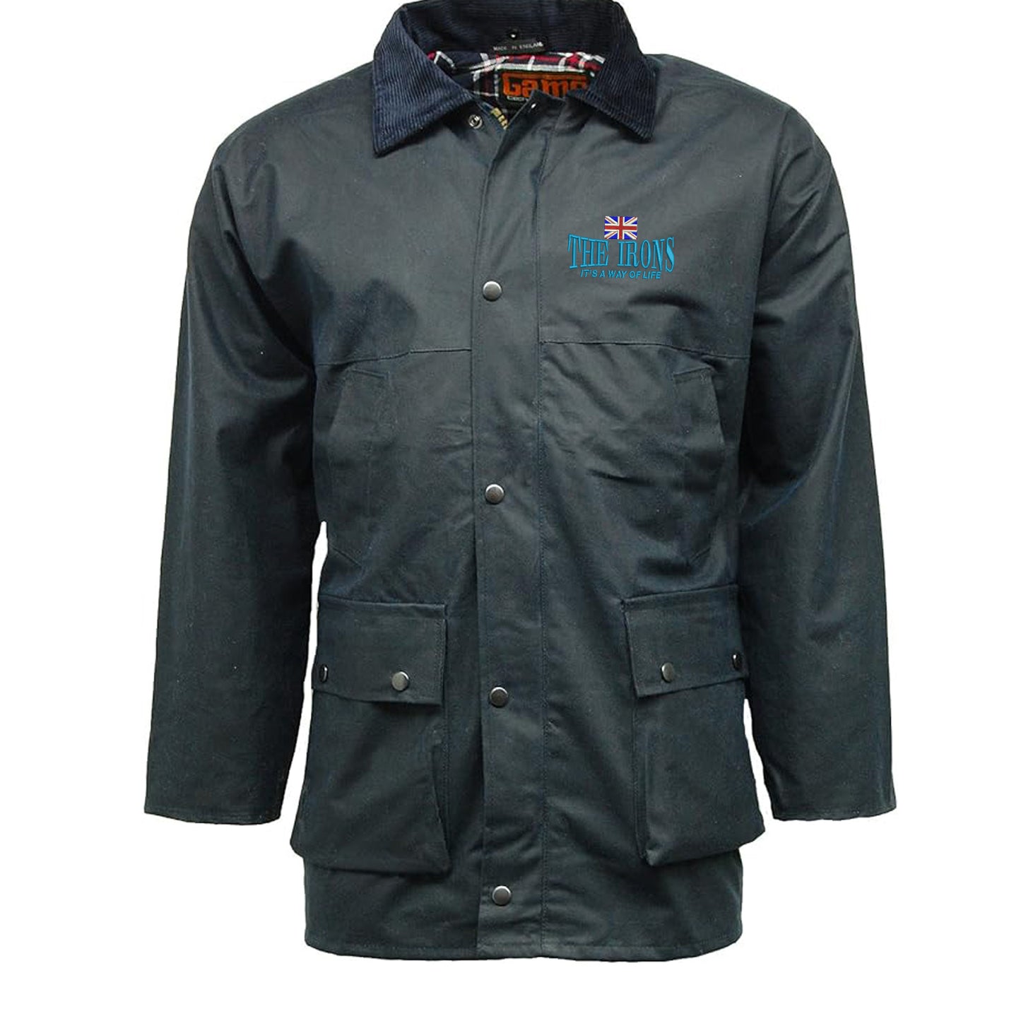 The Irons It's Way of Life Union Jack Embroidered Padded Wax Jacket