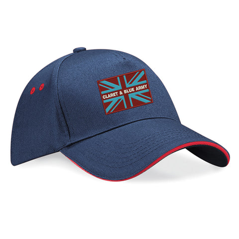 Claret & Blue Army Coloured Union Jack Cap