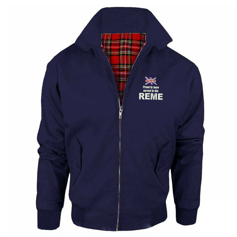 Proud to Have Served in The REME Embroidered Classic Harrington Jacket