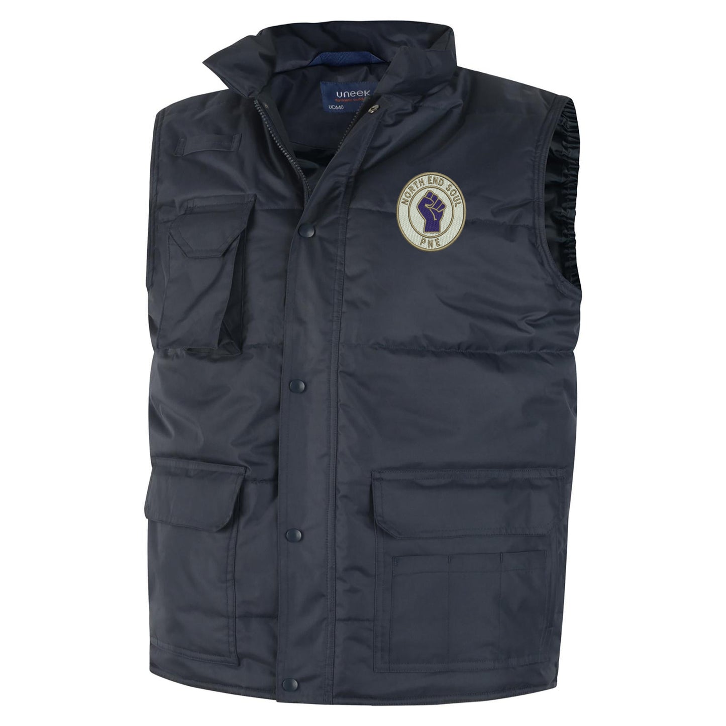 North End  Soul PNE Embroidered Super Pro Body Warmer